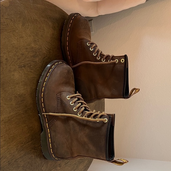 Dr. Martens Dark Brown Leather Women’s Boots 7 - Picture 7 of 8